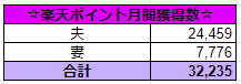 2020年1月の楽天ポイント